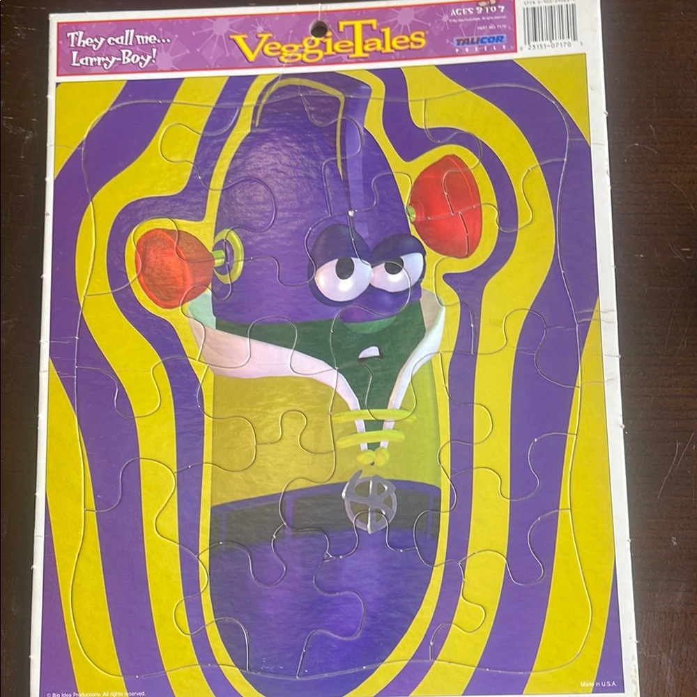 Larry-Boy Puzzle - Purple and Yellow